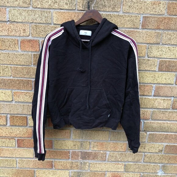 TNA Sleeve Stripe Hoodie Small Black - Picture 1 of 4